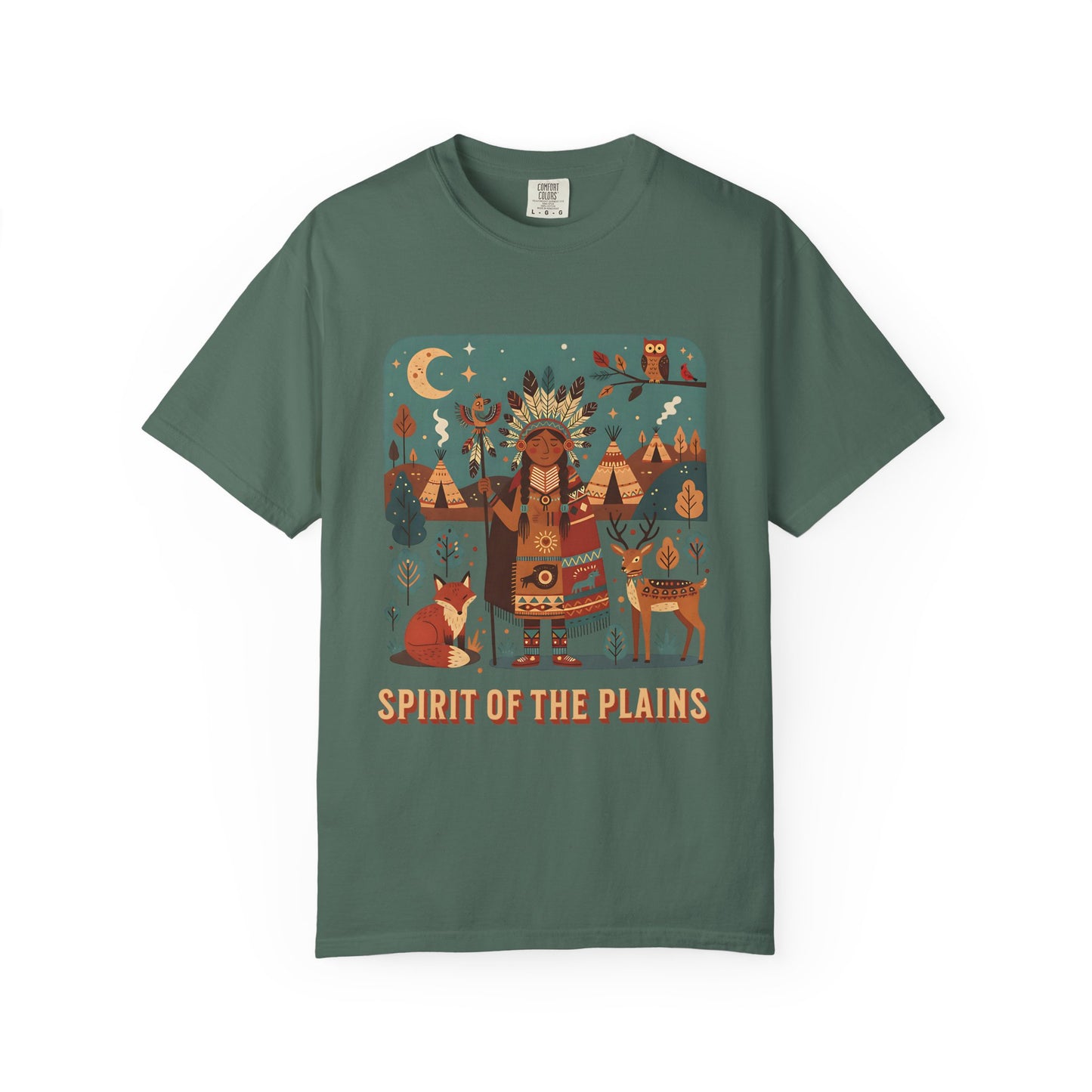 'Spirit of the Plains' T-Shirt — Native-Inspired Spiritual Graphic Tee