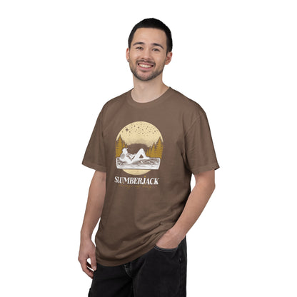 Slumberjack Campfire Graphic T-Shirt — Relaxing Night Sky Outdoor Tee
