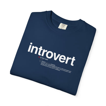 Introvert T-Shirt — "Introvert" Front + Nutrition Facts Back Graphic Tee