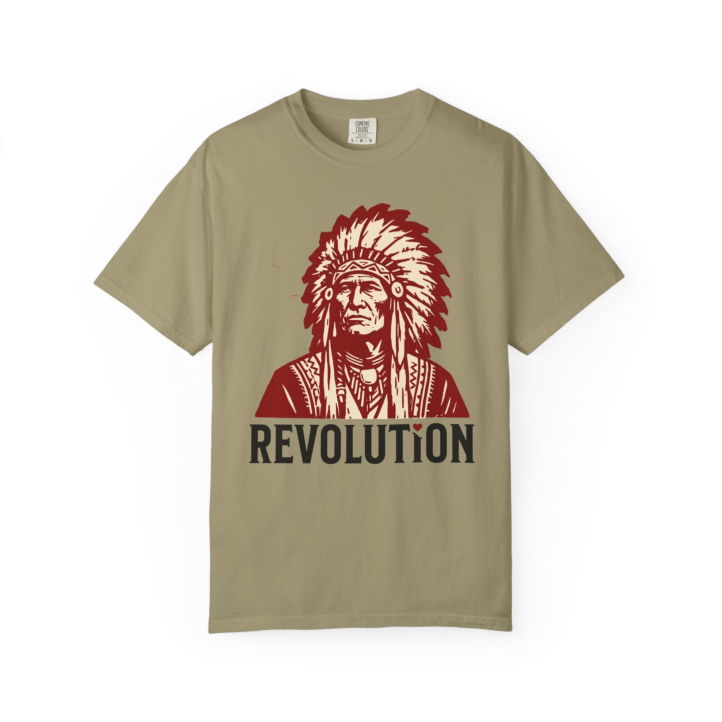 Revolution Graphic T-Shirt - Native Chief First Nation Illustrated Tee
