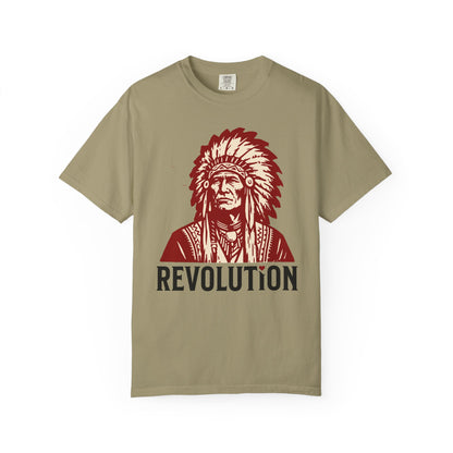 Revolution Graphic T-Shirt - Native Chief First Nation Illustrated Tee