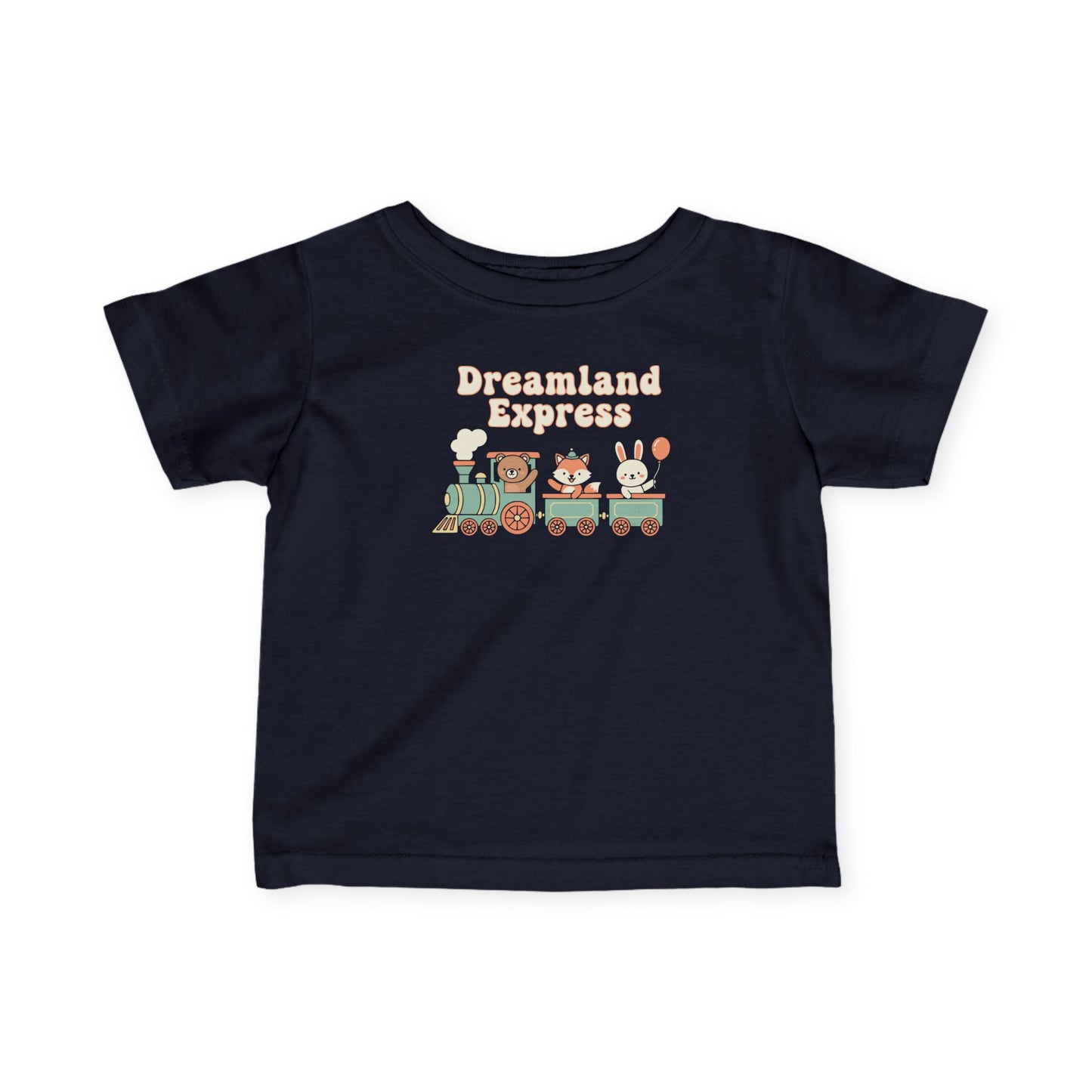 "Dreamland Express" Infant Tee — Cute Train Graphic Baby Shirt