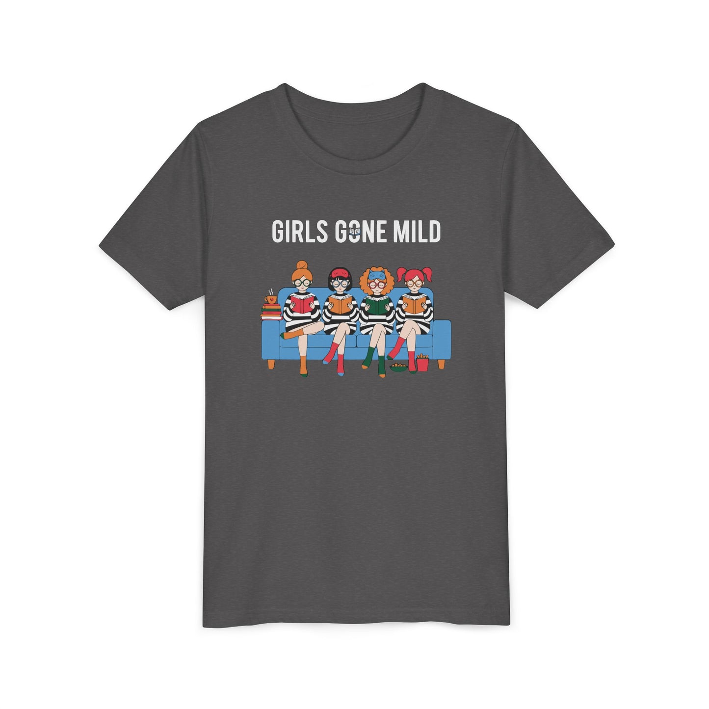 "Girls Gone Mild" Youth Tee – Cute Reading Club Graphic T-Shirt
