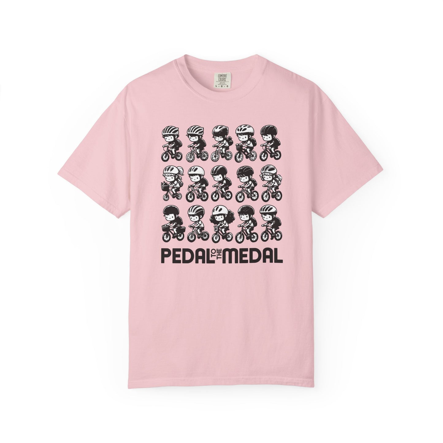 Pedal for the Medal Graphic Tee — Cute Cycling Crew Illustration T-Shirt