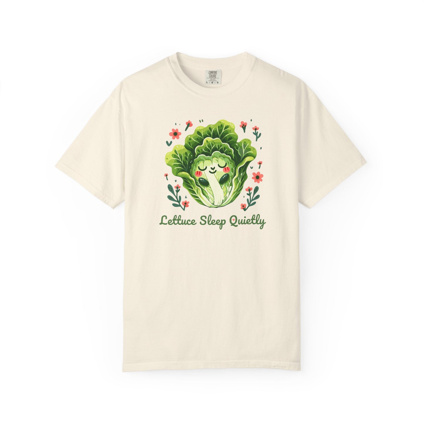 Lettuce Sleep Quietly T-Shirt — Cute Sleeping Lettuce Graphic Tee
