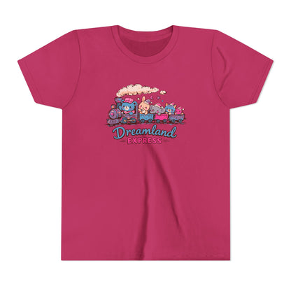 "Dreamland Express" Youth Tee — Cute Train & Animal Crew Kids Shirt