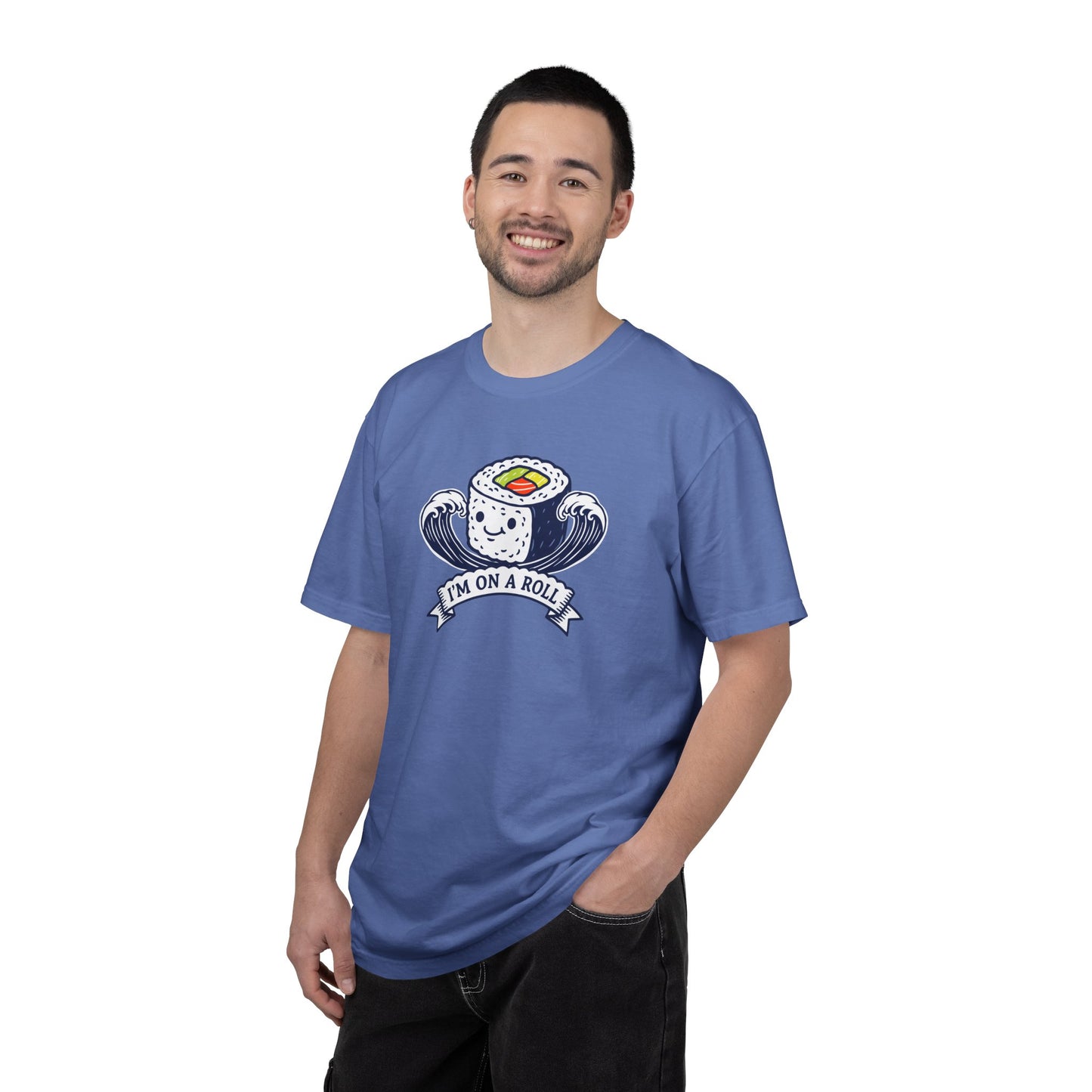 I'm On A Roll Sushi T-Shirt — Cute Kawaii Seafood Graphic Tee