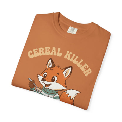 "Cereal Killer" T-Shirt — Cute Fox Eating Cereal Graphic Tee