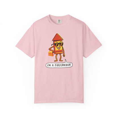 "I’m a Firecracker" Cartoon T-Shirt —  Funny Explosive Persona Tee