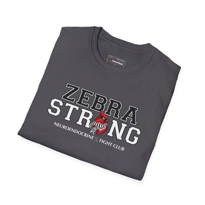 Zebra Strong T-Shirt — Neuroendocrine Cancer Fight Club Awareness Support Tee