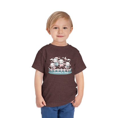 "Counting to Sleep" Toddler Tee — Cute Sleepy Sheep Bedtime Shirt