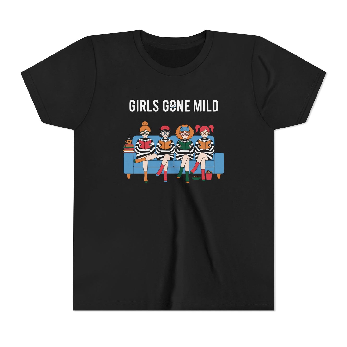 "Girls Gone Mild" Youth Tee – Cute Reading Club Graphic T-Shirt