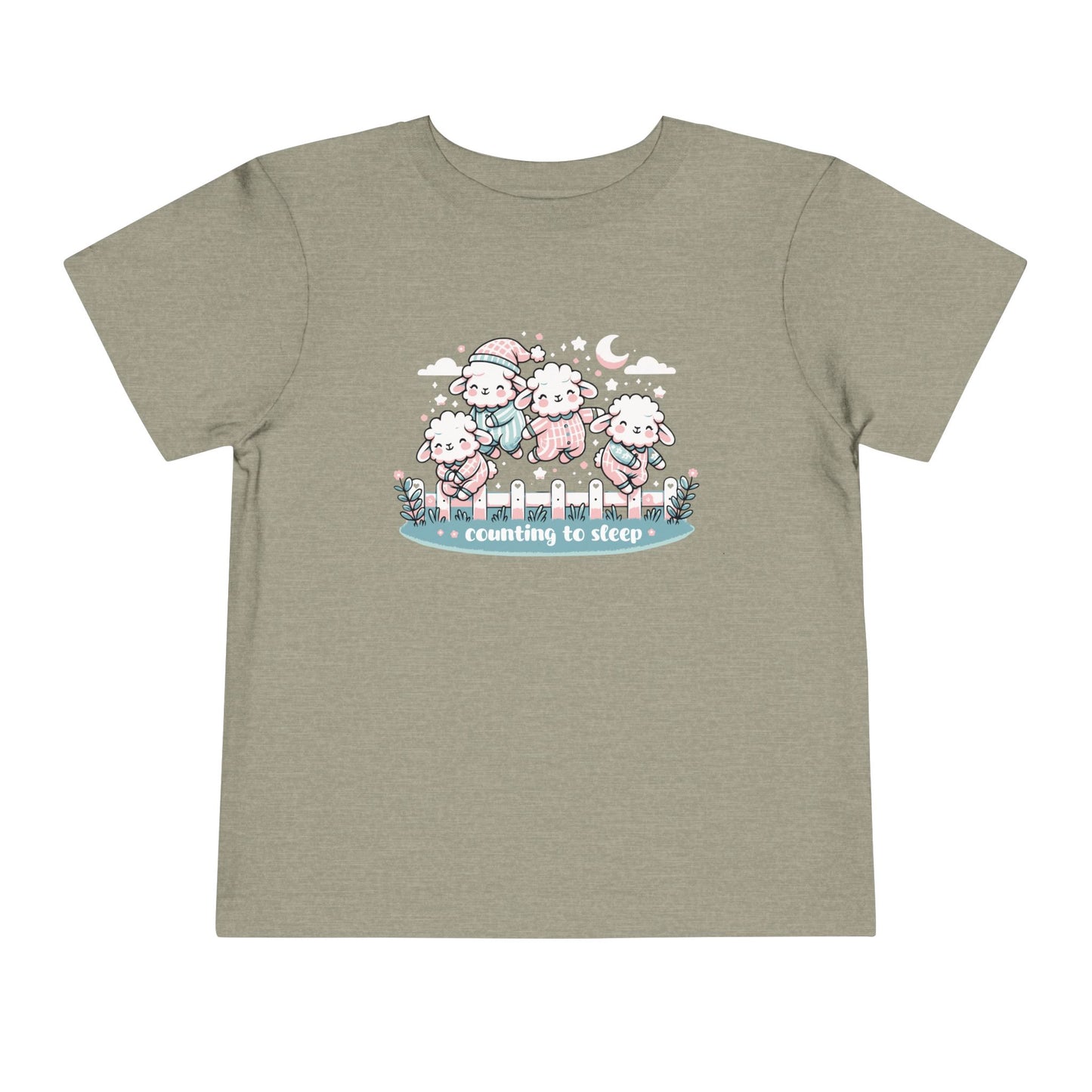 "Counting to Sleep" Toddler Tee — Cute Sleepy Sheep Bedtime Shirt