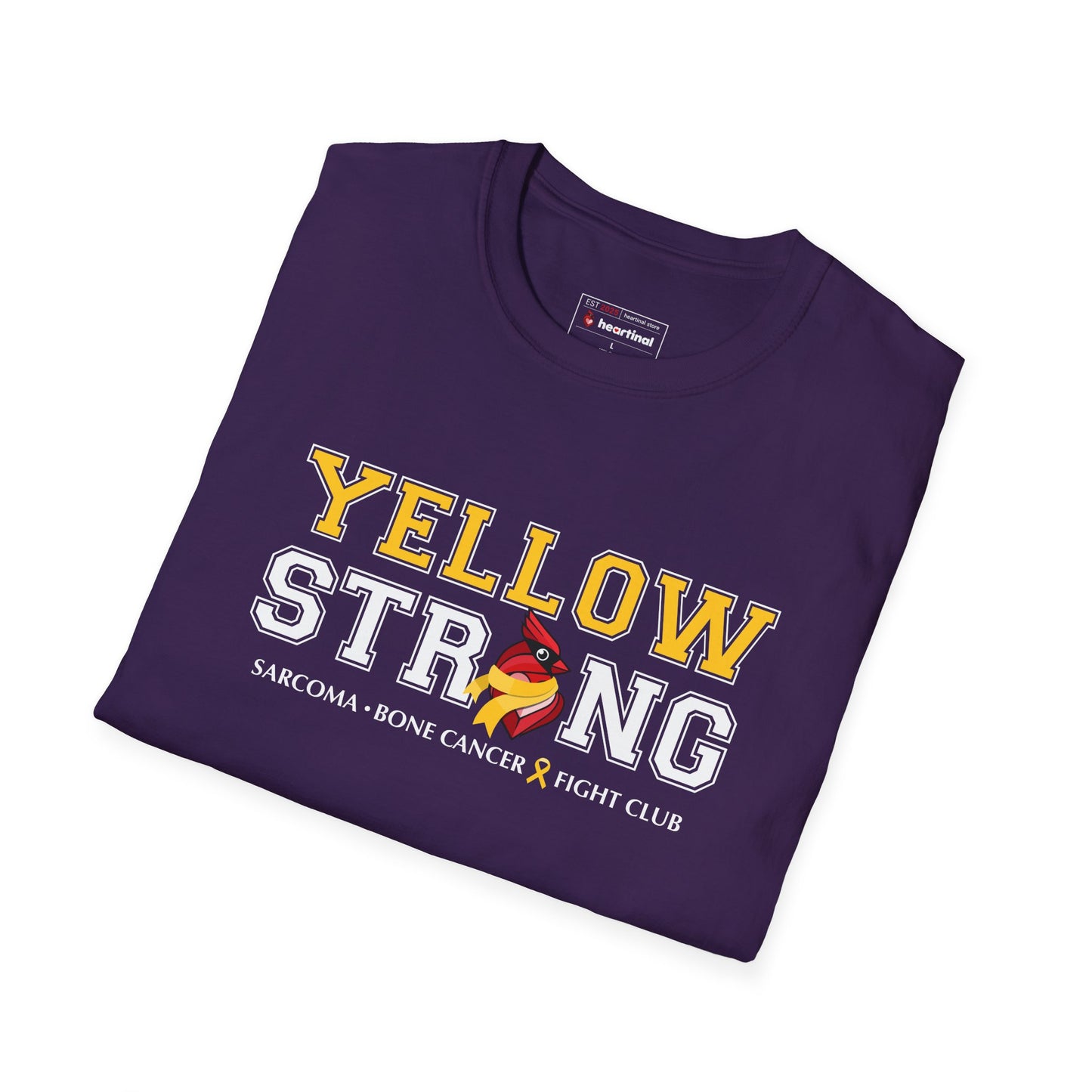 Yellow Strong T-Shirt — Sarcoma Bone Cancer Fight Club Awareness Tee