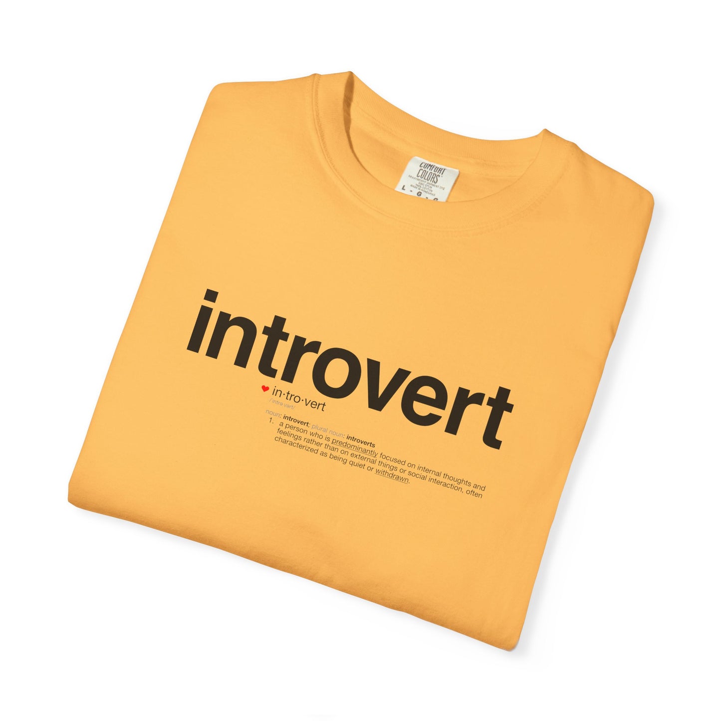 Introvert T-Shirt — "Introvert" Front + Nutrition Facts Back Graphic Tee