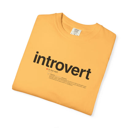 Introvert T-Shirt — "Introvert" Front + Nutrition Facts Back Graphic Tee