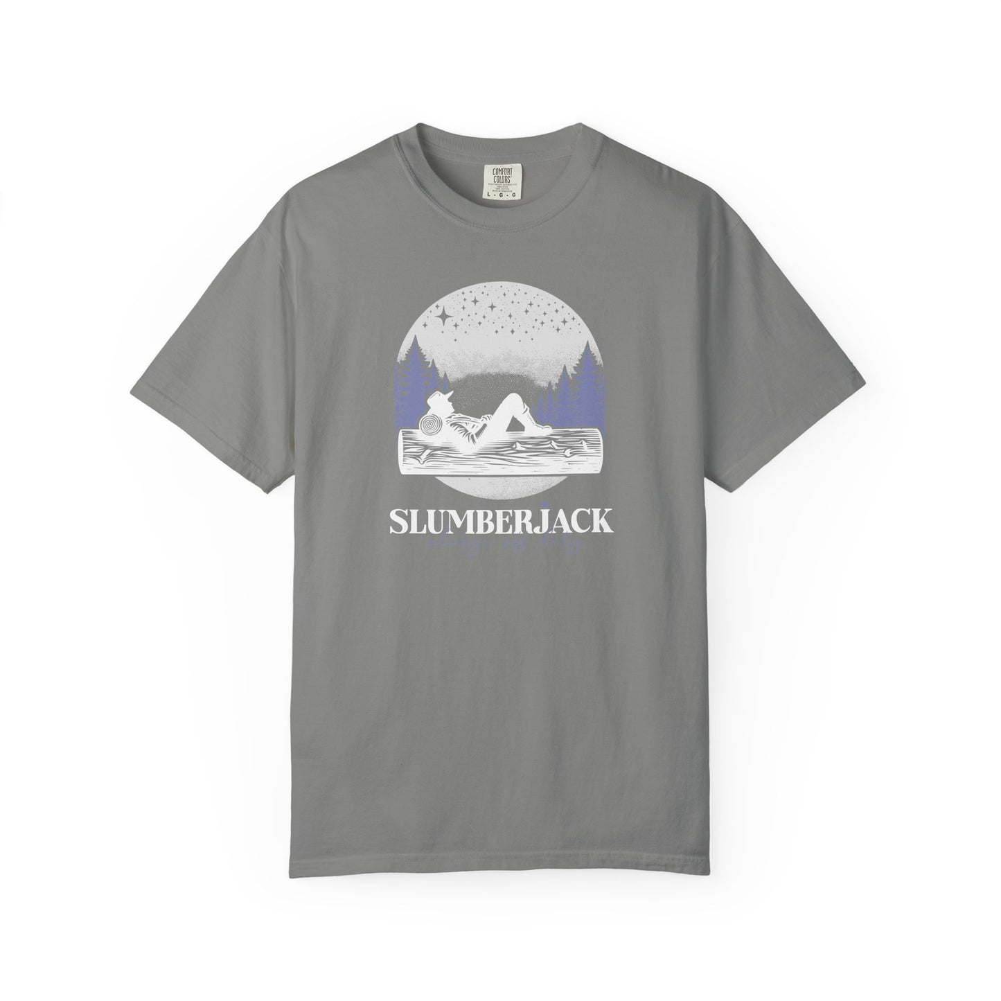 Slumberjack Campfire Graphic T-Shirt — Relaxing Night Sky Outdoor Tee