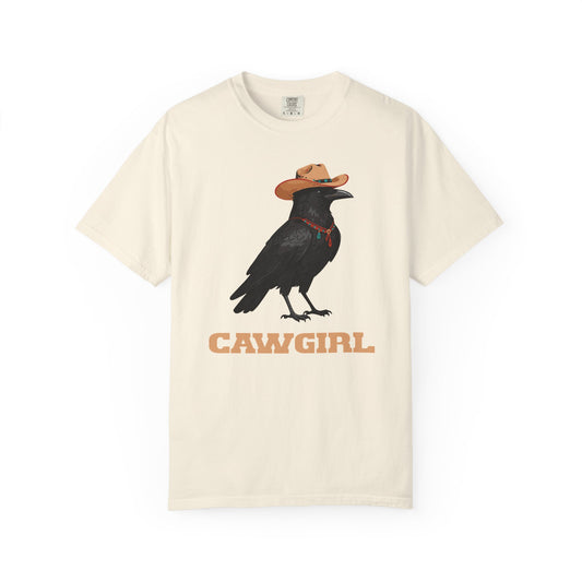 "Cawgirl" Couples Tee  — Western Raven Cowgirl Graphic T‑Shirt