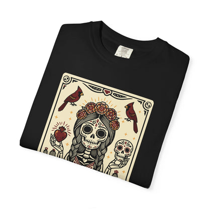 "La Muerte Amada" T-Shirt — Day of the Dead Skull Art Tee