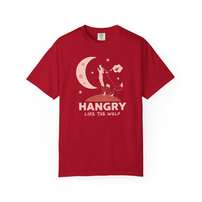 Hangry Like the Wolf T-Shirt — Cute Howling Wolf Graphic Tee