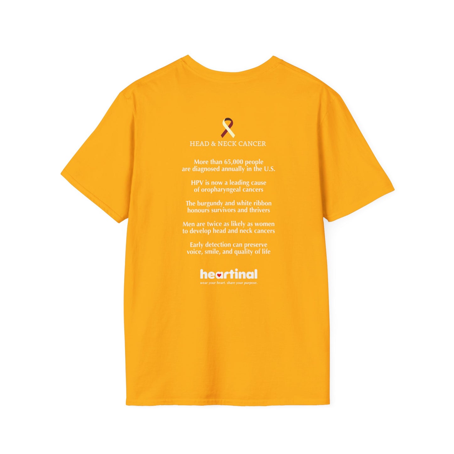 Ivory Burgundy Strong T-Shirt — Head & Neck Cancer Fight Club Awareness Tee