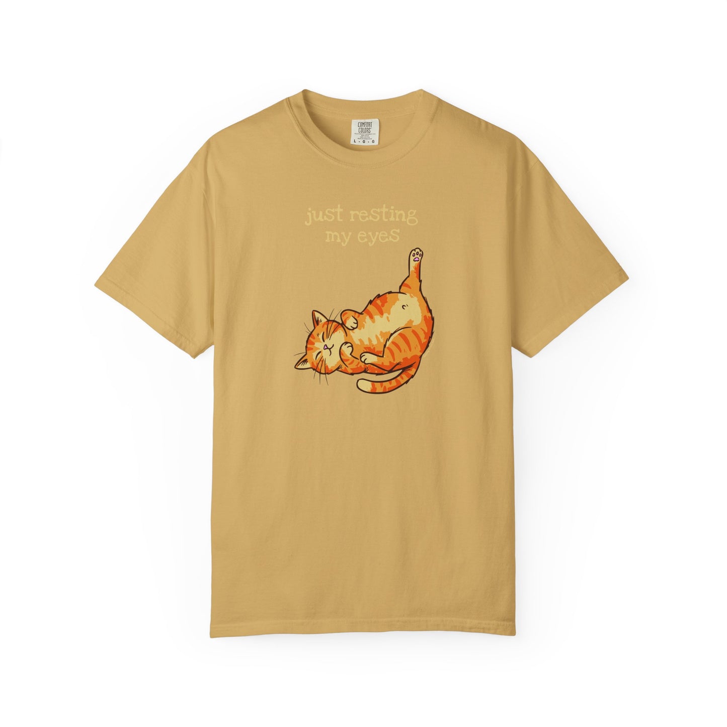"Just Resting My Eyes" T-Shirt — Awkward Cat Nap Graphic Tee