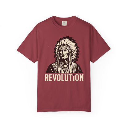 Revolution Graphic T-Shirt - Native Chief First Nation Illustrated Tee