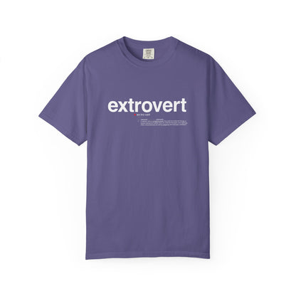 Extrovert T-Shirt — "Extrovert" Front + Nutrition Facts Back Graphic Tee