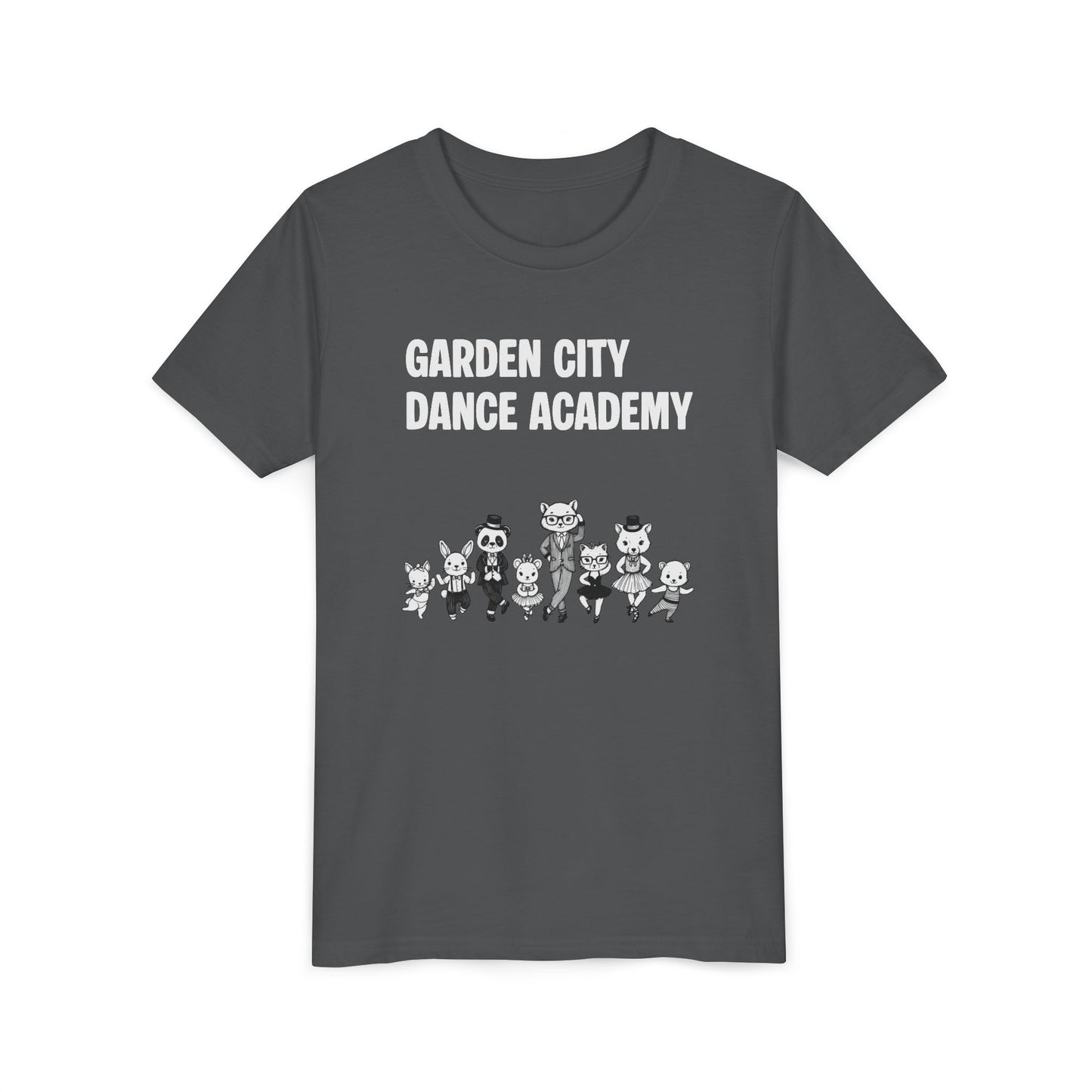 "Garden City Dance Academy" Youth Tee — Kids Dance Club Cartoon Dancers T-Shirt