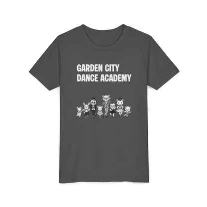 "Garden City Dance Academy" Youth Tee — Kids Dance Club Cartoon Dancers T-Shirt