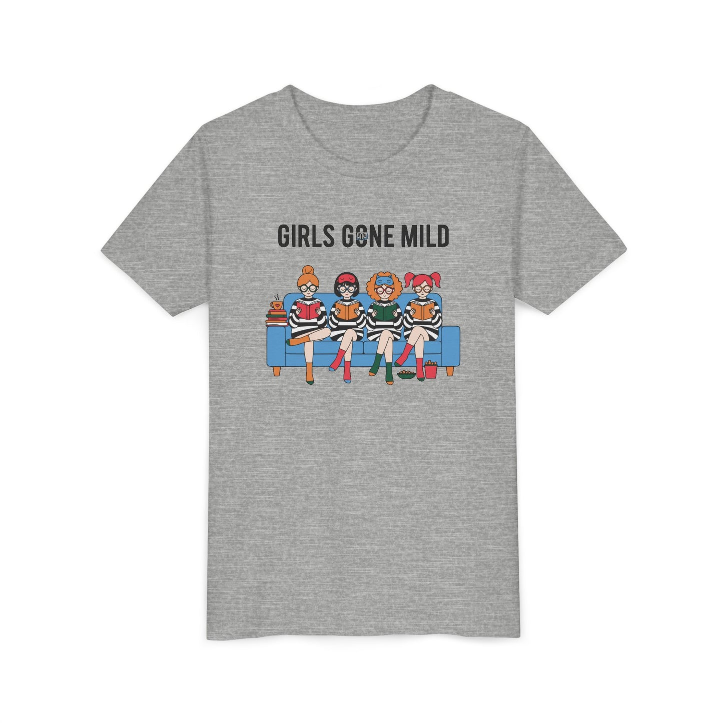 "Girls Gone Mild" Youth Tee – Cute Reading Club Graphic T-Shirt