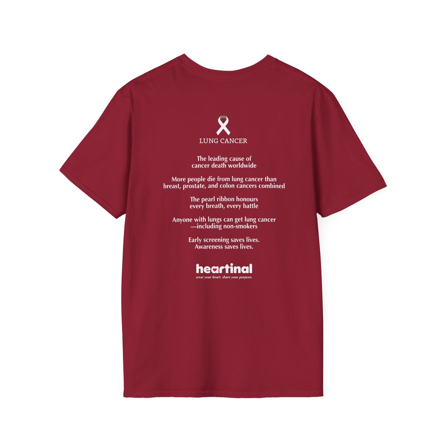White Ribbon Strong T-Shirt — Lung Cancer Fight Club Awareness Tee