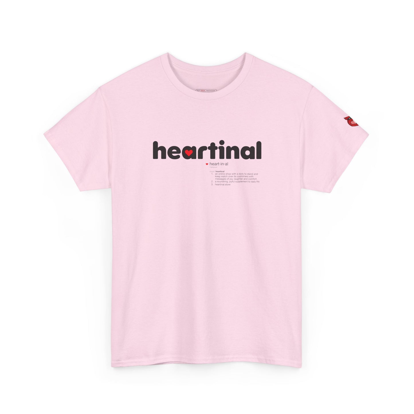 heartinal® "Heart on Your Sleeve" T-Shirt — Wordmark Logo Front with "Nutrition Facts" Back Tee