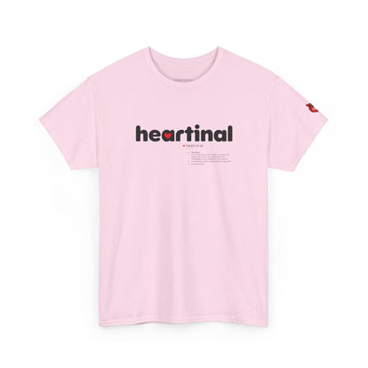 heartinal® "Heart on Your Sleeve" T-Shirt — Wordmark Logo Front with "Nutrition Facts" Back Tee