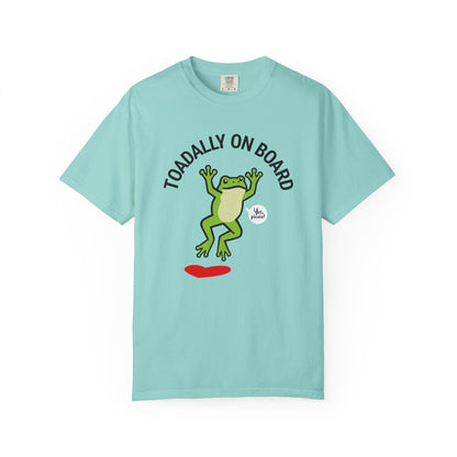 Toadally On Board T-Shirt — Cute Frog Volunteer Graphic Tee