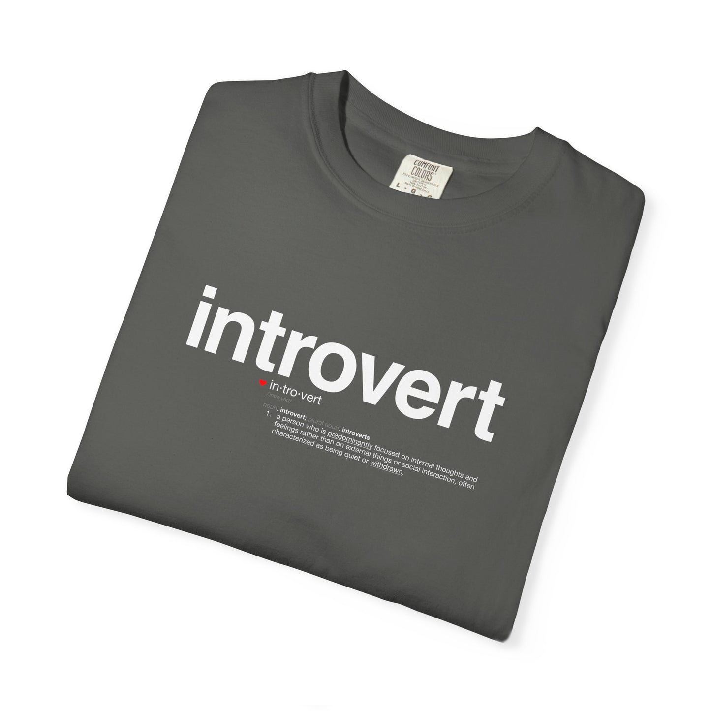 Introvert T-Shirt — "Introvert" Front + Nutrition Facts Back Graphic Tee