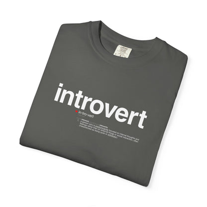 Introvert T-Shirt — "Introvert" Front + Nutrition Facts Back Graphic Tee