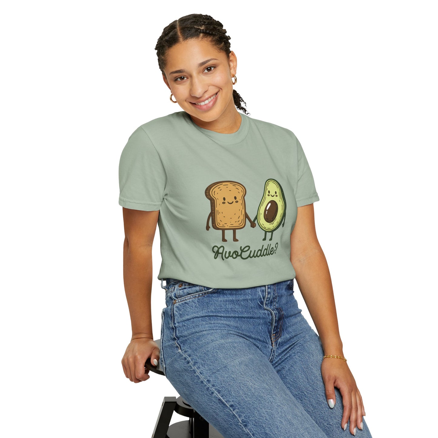 "AvoCuddle?" T-Shirt - Cute Avocado & Toast Couple Tee