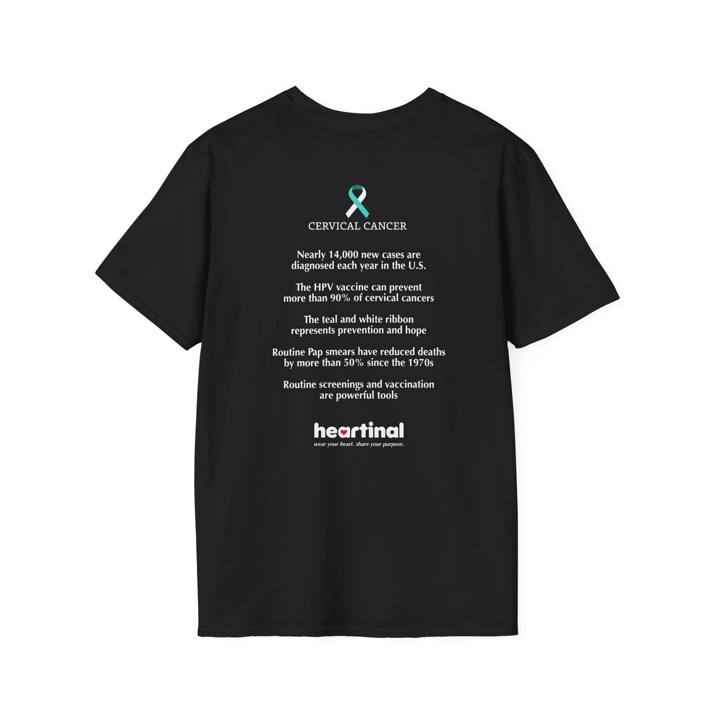 Teal White Strong - Cervical Cancer Fight Club T-Shirt