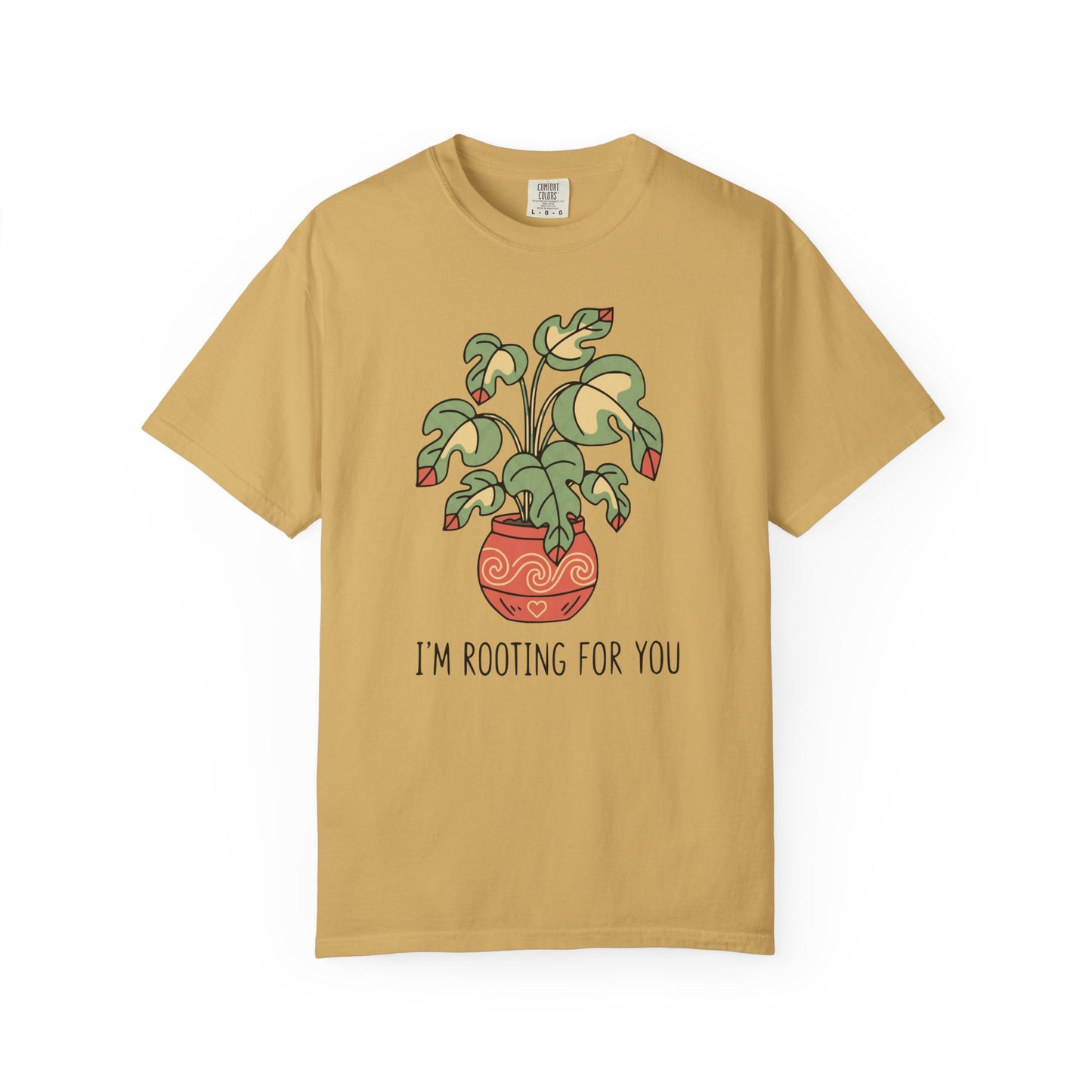 "I’m Rooting For You" Plant Lover Support T-Shirt — Cute Potted Plant Tee