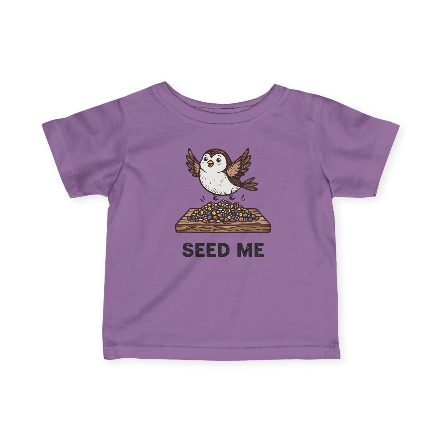 "Seed Me" Infant Tee — Cute Hungry Baby Bird Graphic Shirt