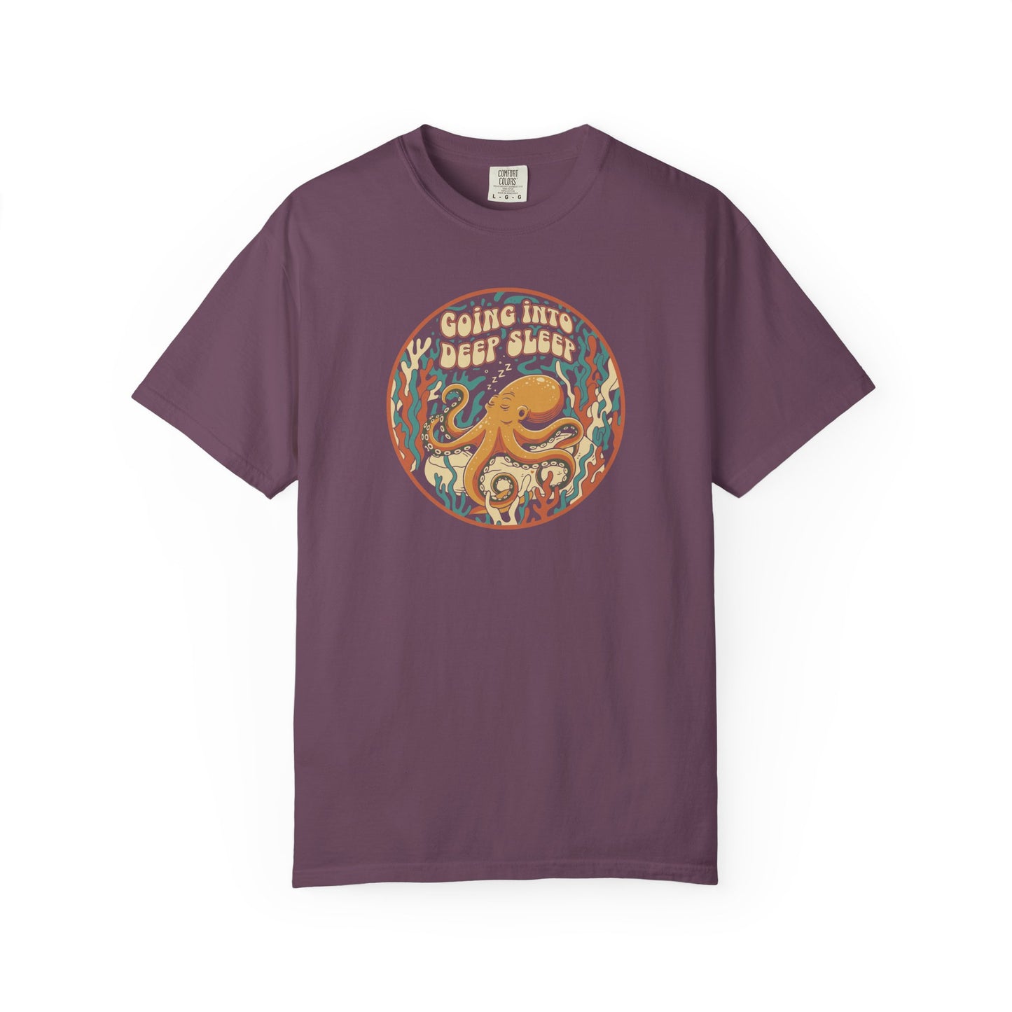 Going Into Deep Sleep Octopus T-Shirt — Vintage Ocean Sleep Graphic Tee