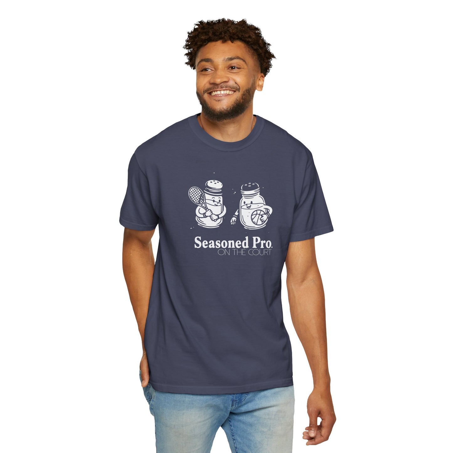 "Seasoned Pro on the Court" T-Shirt — Cute Salt & Pepper Shakers Athletic Graphic Tee