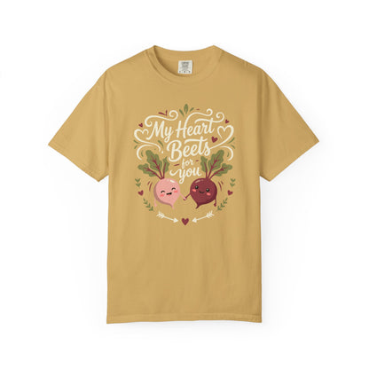 “My Heart Beets for You” T-Shirt — Cute Veggie Valentine Beet Couple Graphic Tee
