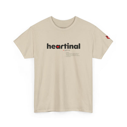 heartinal® "Heart on Your Sleeve" T-Shirt — Wordmark Logo Front with "Nutrition Facts" Back Tee