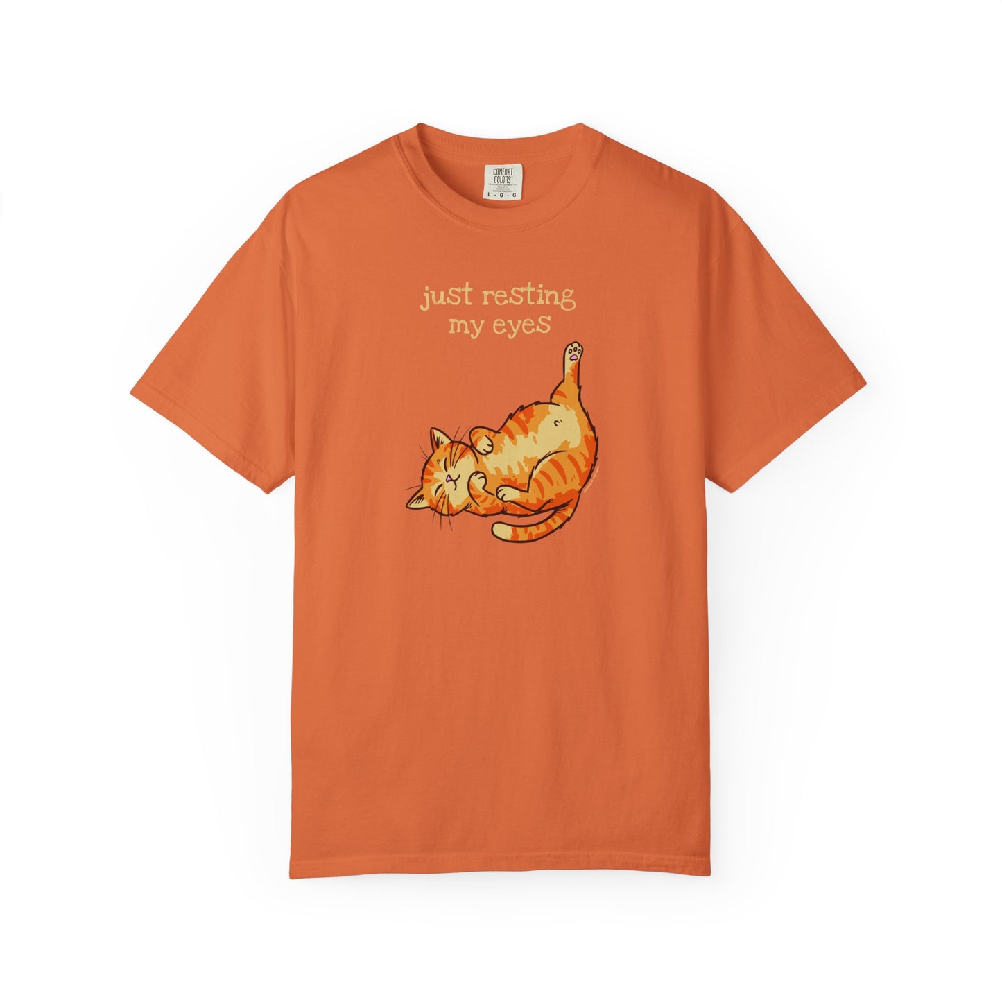 "Just Resting My Eyes" T-Shirt — Awkward Cat Nap Graphic Tee
