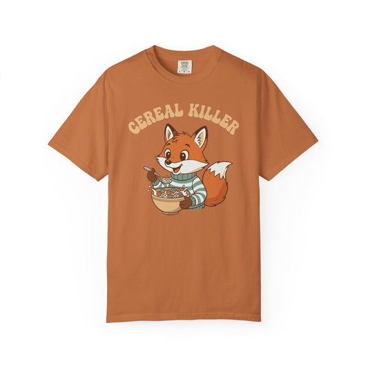 "Cereal Killer" T-Shirt — Cute Fox Eating Cereal Graphic Tee