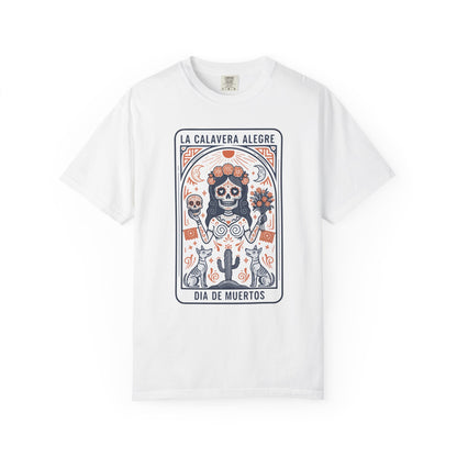 "La Calavera Alegre" T-Shirt — Día de Muertos Day of the Dead Graphic Tee