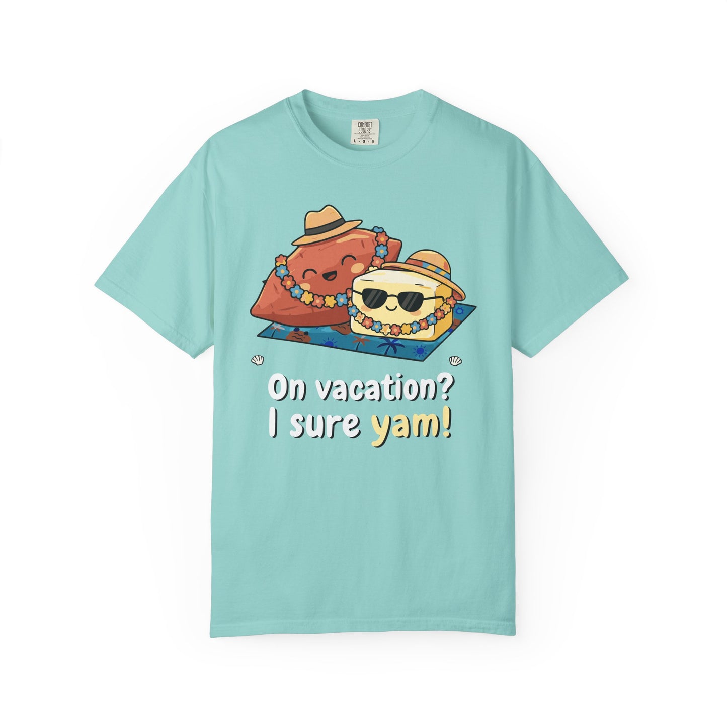 "On vacation? I sure yam!" Couples Tee — Cute Yam Butter Summer Vacation Vibes T-Shirt