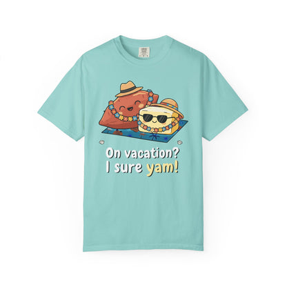 "On vacation? I sure yam!" Couples Tee — Cute Yam Butter Summer Vacation Vibes T-Shirt